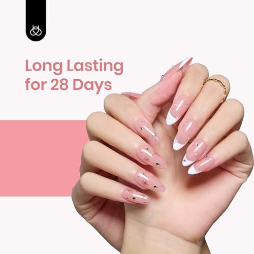 Image of Beetles Nude Pink Gel Nail Polish, 15ml Neutral Sheer Pink Jelly Gel Polish Translucent Effect Concealer Spring Summer Color Soak off UV French Art Design DIY Manicure Gift for Women