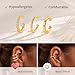 Dainty Ear Cuffs Non Piercing Earrings for Women, 3PCS 14K Gold Plated Clip-On Cartilage Cuffs, Thin Huggie Hoop Cuff Set, Secure Fit for Sensitive Ears