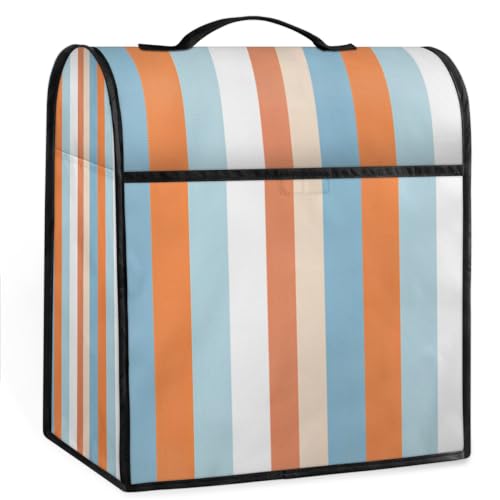 Coffee Maker Cover Colorful Stripe Kitchen Appliance Covers Small Appliance Covers Blender Cover Juicer Cover Dust Covers for Kitchen Appliances with Top Handle and Pockets,Washable,C785