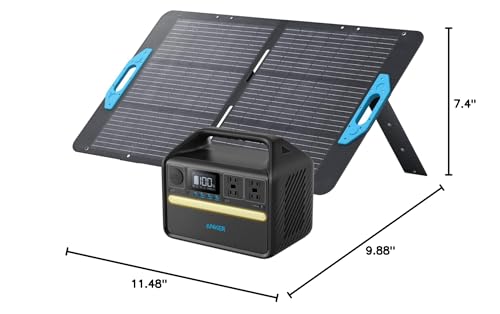 Anker 535 Solar Generator, Powerhouse 512Wh with 100W Solar Panel, Power Station with LiFePO4, 4 * 110V AC Outlets, 60W USB-C PD Output, LED Light for Outdoor Camping, RV, Power Outage(Anker Solix) - Image 8