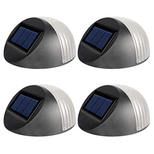 SOLUSTRE 4 peças de luz solar arandela colorida para quintal jardim passarela lâmpada de parede exte