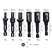 6PCS Air Screwdriver Socket 1/4 Inch Shank Double Ended Screw Nut Adapter Chrome Molybdenum Steel Woodworking Tool Furniture Installation Hand Tool