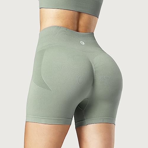 Evercute Women's Butt Lifting Shorts Pack Workout Sets Booty Shorts High Waist Gym Shorts Seamless Exercise Fitness Yoga2