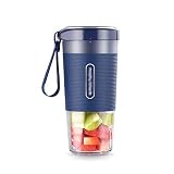 KMHJFXX Mini Juicer Electric Smoothie Blender Fruit Cup Fast Food Processor Portable(Blue)