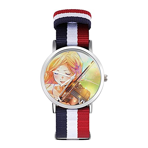 腕時計 ファッションの活力 目盛りなしの腕時計 紺と赤と白の3色をナイロンで編んだ腕時計をつなぎ合わせます 若い時流に乗る 四月は君の嘘1 腕時計 ファッションの活力 目盛りなしの腕時計 紺と赤と白の3色をナイロンで編んだ腕時計をつなぎ合わせます 若い時流に乗る 四月は君の嘘1