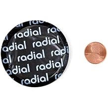 RockTrix 2-1/4" 57mm Medium Radial Tire Repair Patches - 50 Pack Heavy Duty Round Rubber Vulcanizing Patches for Tubeless Tires on Cars Trucks SUV ATV Mowers - Professional Grade Cold Patch