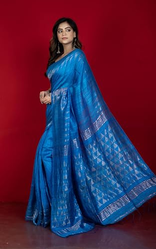 Bengal looms India Weaves of Elegance tussar silk saree in tussar silk – image 3