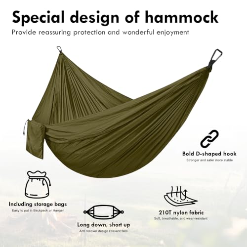Hamac de camping pour le sac à dos léger et facile à monter