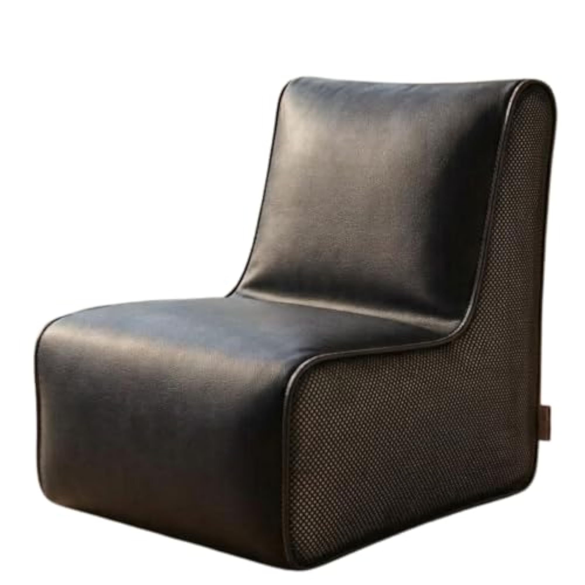 2XL Black Net Bean Bag Chair Cover, Premium Leatherette