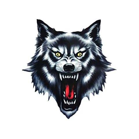 Republe Wolf Head Motorcycle Motorbike Car Door Decal Badge Paster Film Emblem Stickers Truck Helmet Decor Cover