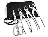 TianBonsai 4-PCS Bonsai Tool Set Including Concave Cutter Straight Edge Cutter Trunk Splitter And Bo