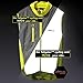 Tailgator Vis-Vest Reflective Safety Vest for Running & Cycling — High-Visibility Hi-Vis Vest for Men & Women, Neon Green Retro-Reflective Glass Beads, Breathable, YKK Zippers – Large
