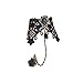 UdobuyGothic Retro Lace Slave Bracelet With Ring Wedding Wristband Black Flower Ring Bracelet