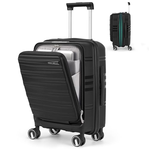 RAINSMORE Expandable 20-Inch Carry-On Luggage with Spinner