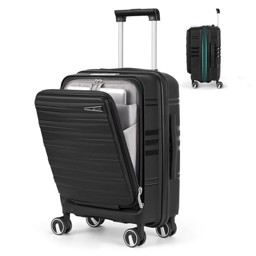 RAINSMORE 20-Inch Expandable Carry-On Luggage