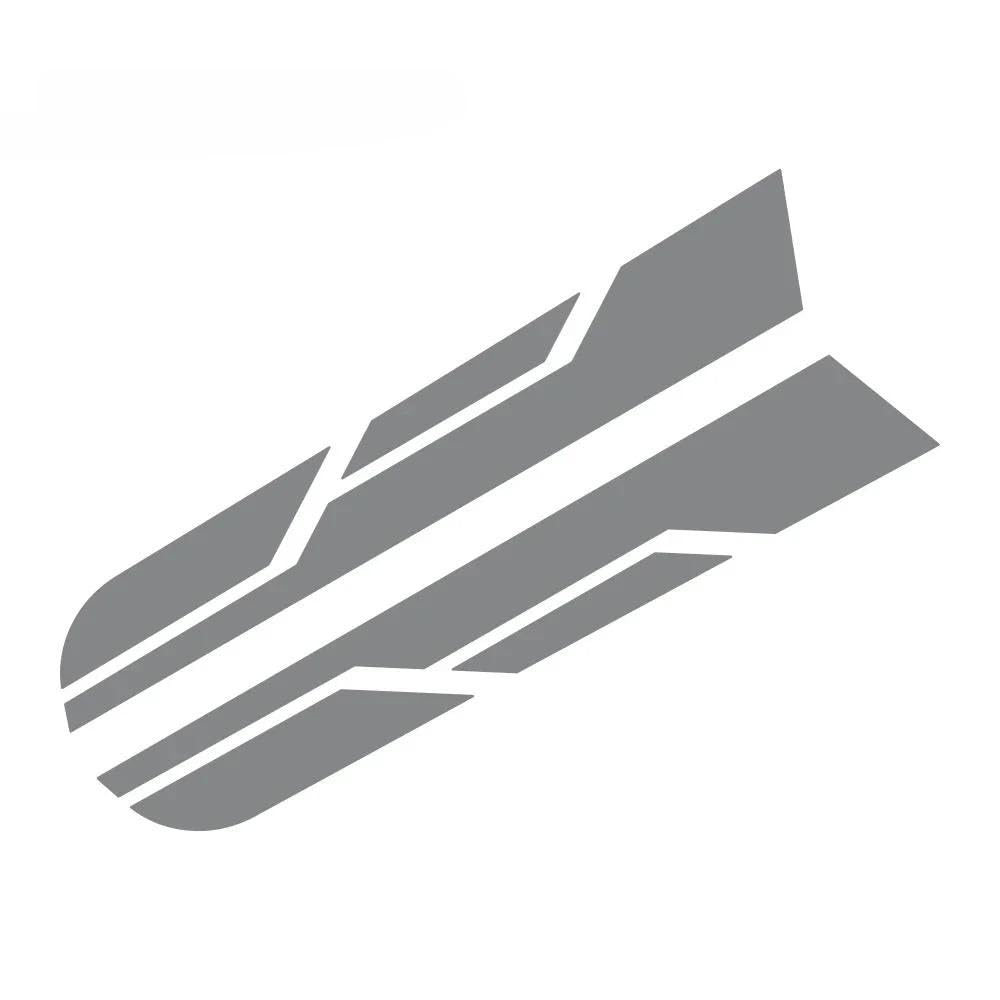 Pickup Hood Bonnet Car Stickers 4X4 Off-Road Racing Vinyl Decal(Gray)