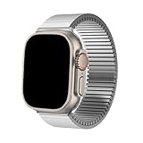 Compatibile con Apple Watch Ultra2 Band 49 mm in acciaio inox elastico Solo Loop cinturino per Apple Watch 42 mm, 44 mm, 45 mm, cinturini di espansione sportivi in metallo 38 mm, 40 mm, 41 mm (Ultra