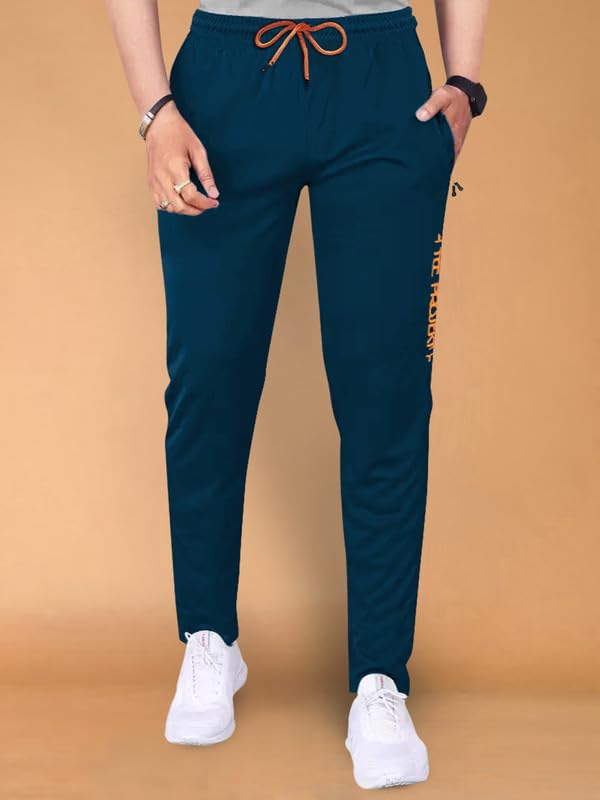 Image of Pinkmint Lycra Soild Track Pant for Men & Elastic Jogger Gym Wear, Yoga Wear, Sports, Regular Wear (Pack of 1)