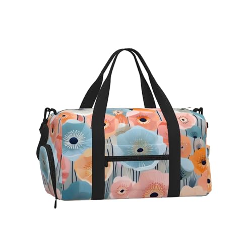 Sac de sport avec compartiment chaussures motif fleuri classique