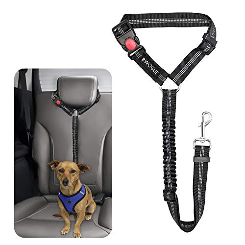 BWOGUE Sicherheitsgurte für Hunde und Katzen, Auto-Kopfstützen, verstellbare Sicherheitsleine, Fahrzeug-Sicherheitsgurt Cover