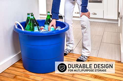United Solutions 19 Gallon Rope Handle Tub, 2-Pack, Heavy-Duty Organization and Easy-Access Storage Tub, Multi-Purpose, Made with Rugged Plastic, Black - Image 7