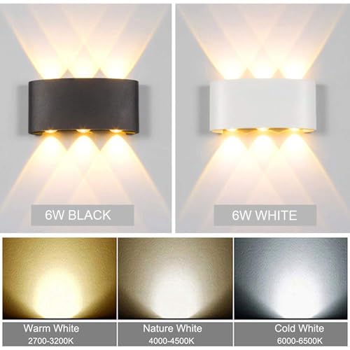 Lámpara de pared baño e iluminación interior aplique impermeable IP65 8W 6