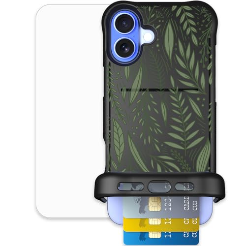 Scooch for iPhone 16 Plus Wallet Case Card Holder, Wingmate, Willow Garden
