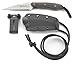 CRKT S.P.E.W. EDC Fixed Blade Knife with Sheath: Compact Utility Neck Knife, Bead Blast Blade, Textured G10 Handle, Nylon Sheath, Belt Loop 2388