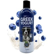 Bark2Basics Blueberry Greek Yogurt Shampoo, 16 oz - Protein Pet Shampoo, Natural Ingredients, Restores Moisture to Dry Coats, Soothes Dry Itchy Skin, 161 Concentrated, Professional
