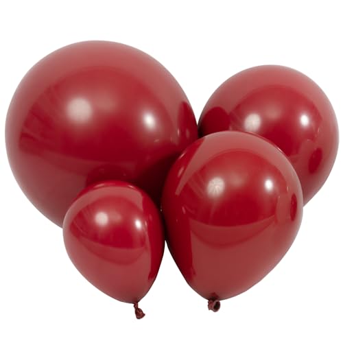 Image of Latex Balloons, 100-Pack Different Sizes 18 12 10 5 Inch Party Balloon Garland Kit (Ruby Red)