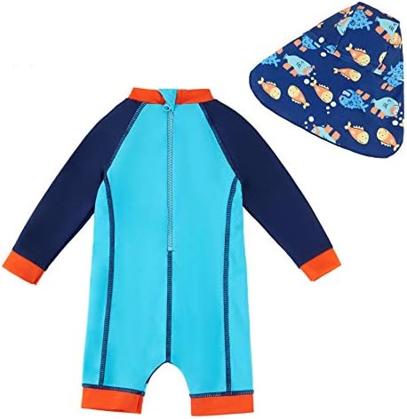 upandfast Baby/Toddler One Piece Swimsuit with Sun Hat UPF 50+ Sun Protection Infant Swimwear 2 41cCU8Zh2TL. AC