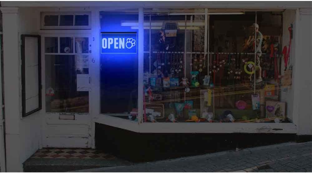 210225 Open Pet Shop Dog Cat Grooming Salon Decor Display LED Light Neon Sign (12" X 8", Blue)