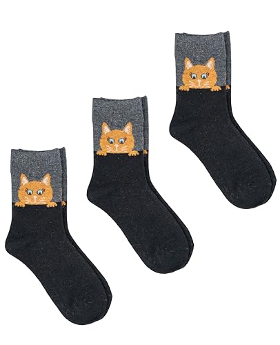Image of Shag Wear Women's Novelty Angora Socks, Cute Animal Casual Cozy Soft and Warm, 3 Pack
