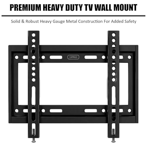 Image of Caprigo Fixed TV Wall Mount Bracket for 14 to 32 Inch LED /HD /Smart TV's | Universal Heavy-Duty TV & Monitor Wall Mounting Bracket | Super-Slim TV Stand for Wall (M452)