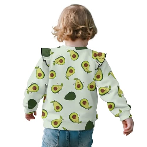 Youth Girl Classic Long Sleeve Tops Ruffled Shoulder Crewneck Cute Blouses Soft Trendy Tees Casual Pullover Outfits4