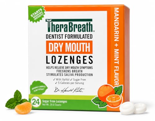 TheraBreath Mouth Wetting Dry Mouth Lozenges, Mandarin Mint, 24 Count - image 1