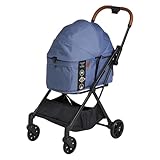 コンビ コムペット FikaGO FREE TO GO 2 フィカゴー フリー トゥー ゴー 2 ヒュッゲベージュ/グレー/ブルーノート 犬猫用 自動折りたたみ ペットカート コンパクト 耐荷重20kg_ブルーノート