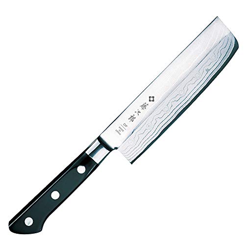 Tojiro Messer - japanische 37 Lagen Damastmesser HQ - Nakirimesser bzw. Gemüsemesser - Klinge 16,5 cm - mit Edelstahl Zwinge - 506