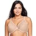 Glamorise Womens Low Cut Wonderwire Lace #1240 Full Coverage Bra, Café, 44DD US