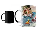 Morphing Mugs Disney – Mickey and Minnie in Italy – Thomas Kinkade Studios - One 11 oz Color Changing Ceramic Mug – Image Revealed When HOT Liquid Is Added! MMUG1657