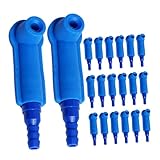 Amosfun 20 Pièces Connecteurs de Purge de Frein Bleu Adaptateurs pour Échange de Liquide de Frein Automobiles et Motos Outil Pneumatique pour Remplacement Rapide Pertes de Fluide