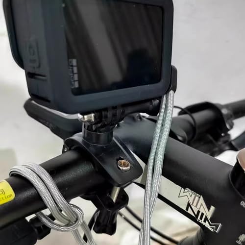 Action Kamera Halterung,Fahrrad/Motorrad Clip Lenkerhalterung,Fahrrad Lenker Halterung für GoPro Serie Action Kameras,Schwarz