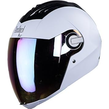 Steelbird Air SBA-2 Dashing White Helmet with Iridium Blue Visor, 600 mm