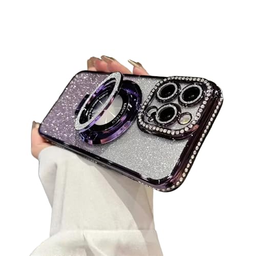 適用対象iPhone17 Pro Maxケース 6.9インチ 対応 背面きらきら ラインストーン キラキラリング付き 女性 鏡 ミラー ワイアレス充電 薄型 シンプル 韓国 人気 アイフォン17プロマックス携帯カバー かわいい 純正 全方位カラー レンズ保
