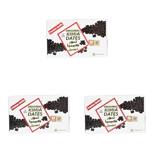 Image of Kimia Dates Original Mazafati Dates - Pack of 3 (500gm) | Juicy & Delicious Khajoor, Khajur | Healthy Snacks | Rich in Fibre | Perfect for Snacking (Carton Box)