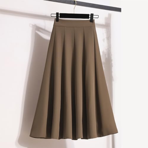 Women's High-Waisted A-line Maxi Skirt Slimming Pleated Long Skirt for Women Trendy2