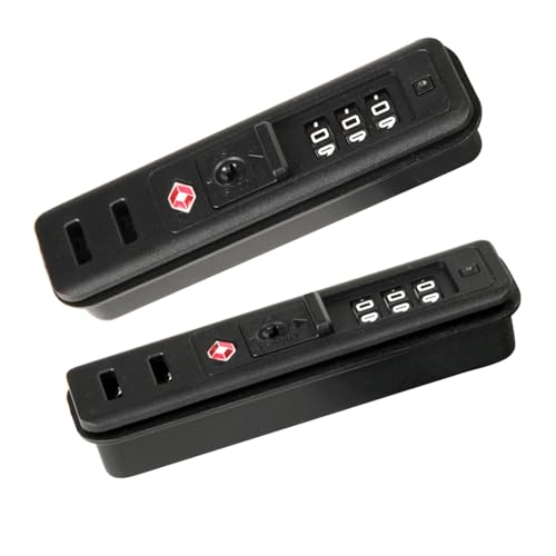 Image of Travel Locks TSA Approved, 2 Pack Built-in Combination Luggage Replacement Locks, 3-Digit Code TSA Suitcase Lock for Backpack, Baggage, Travel Bags Black - JS-522