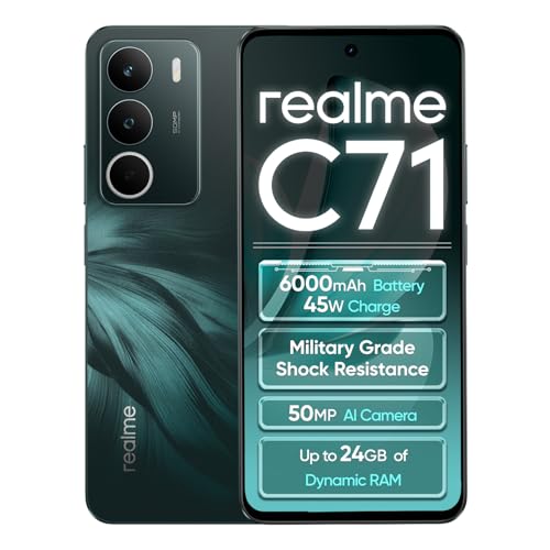 realme C71 4G Smartphone 6+128GB, Gufo del Bosco, Schermo 6.67
