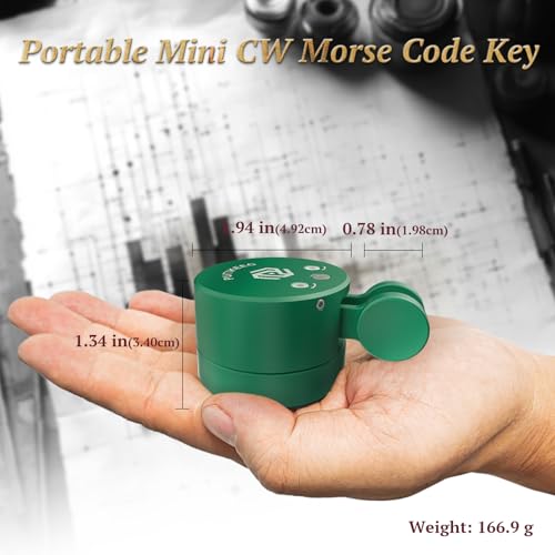 Putikeeg Mini-Morsecode-Taste – CW-Dual-Paddel mit magnetischer Basis, magnetische Rücklaufpaddel, Morse-Lambic-Schlüssel für Amateur-Schinkenradio (grün)