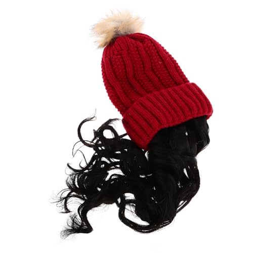 Bonnet tricoté doux chaud et confortable avec pompon hiver